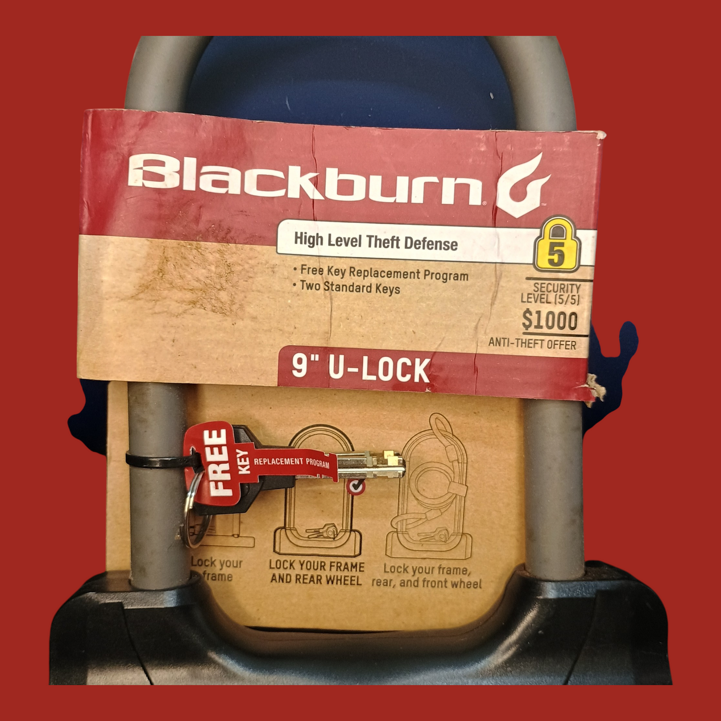 Blackburn 9" U-Lock Bike Lock (Brand New)