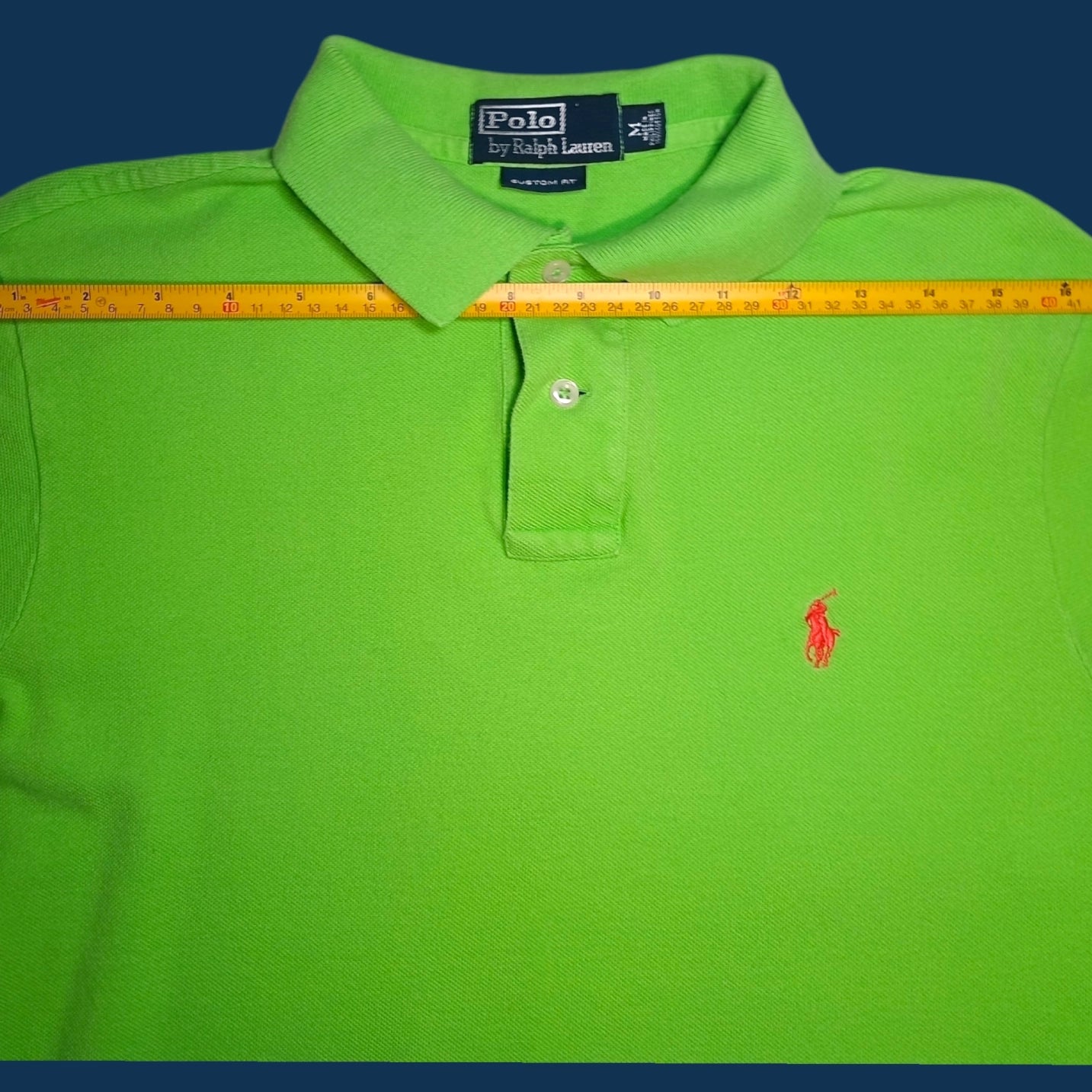 Polo by Ralph Lauren Men's Custom Slim Fit Shirt Lime Green Size M