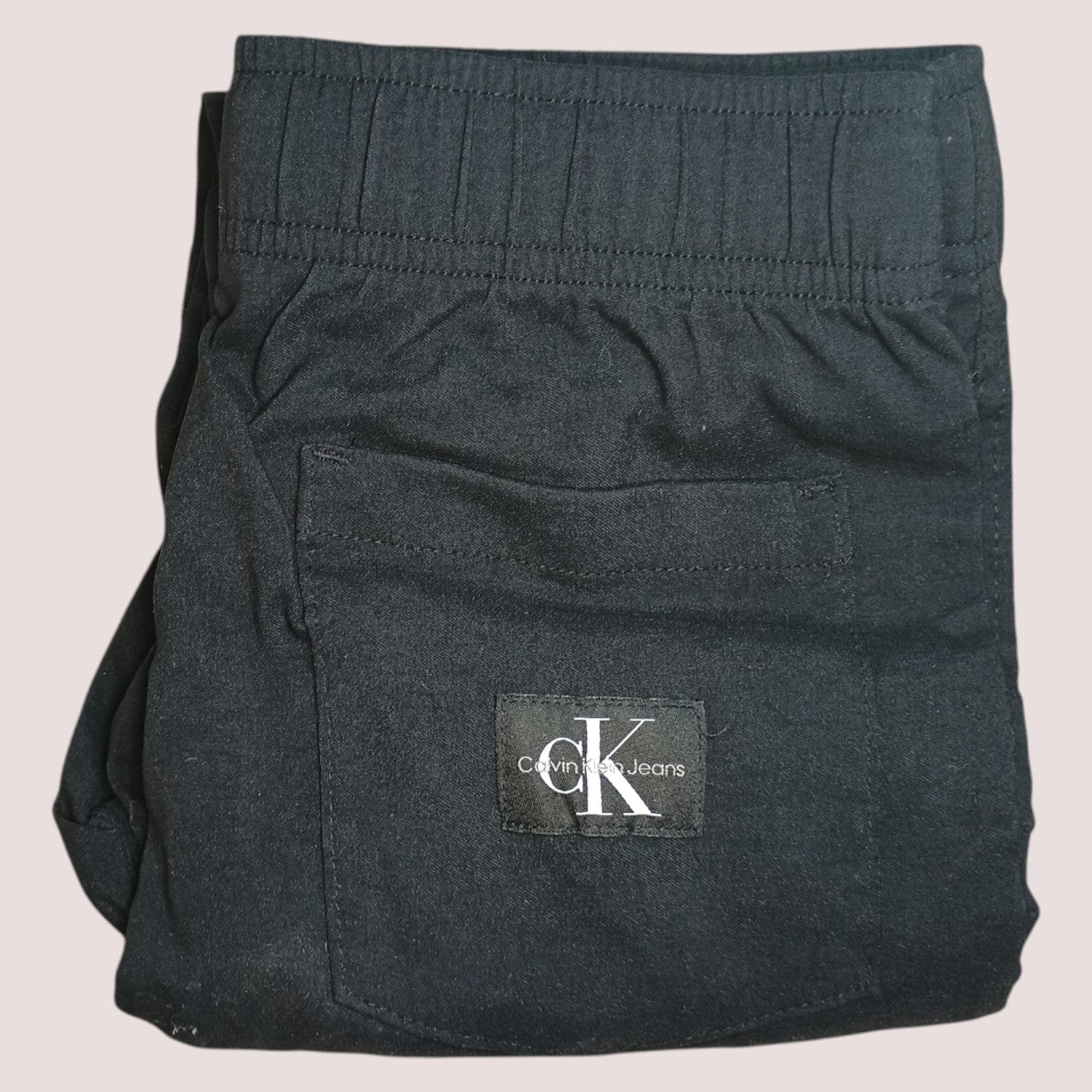 (NWT) Calvin Klein Boys' Pull-On Tech Stretch Twill Joggers, Black - Size 8