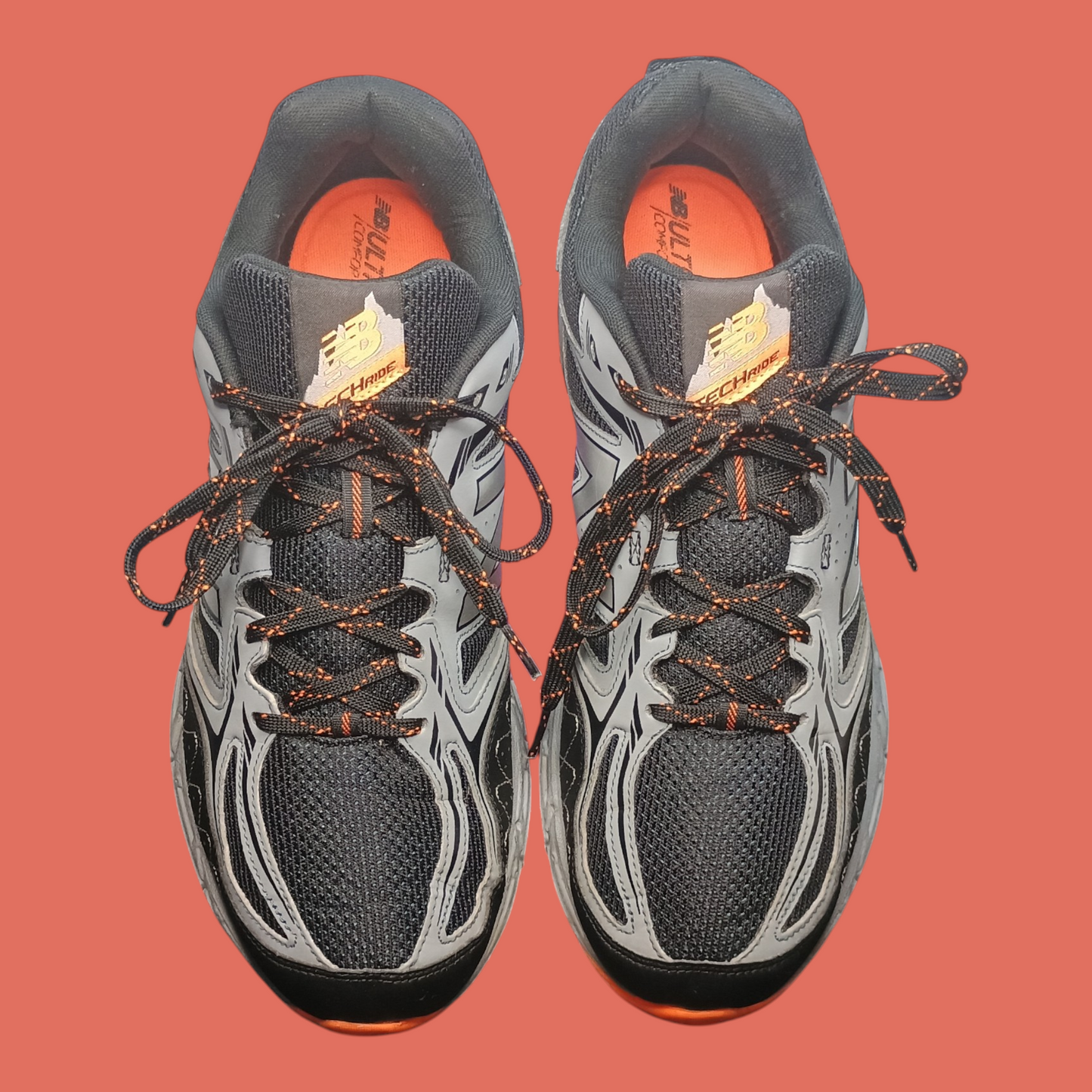 New Balance 510v3 Trail Men's Size 12 4E Extra Wide Black Lava Athletic Shoes (EXCELLENT)
