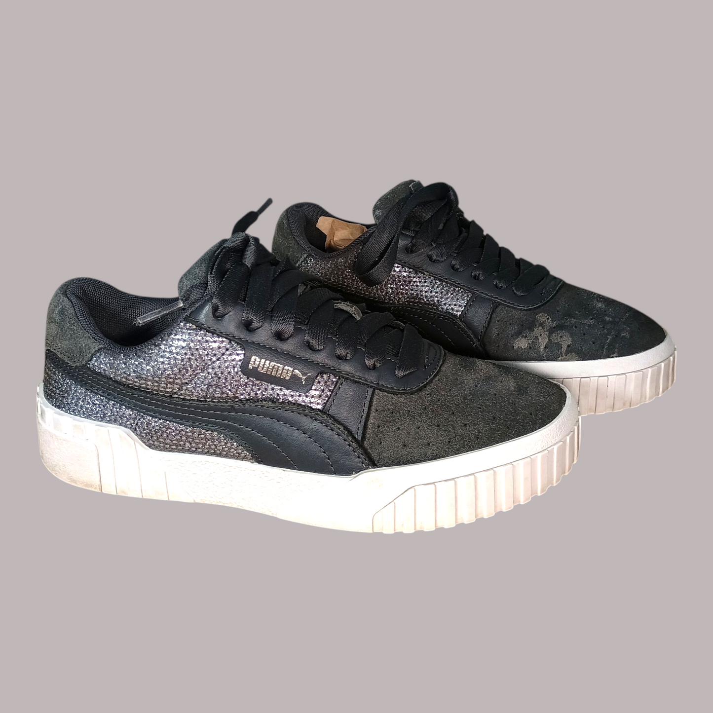 Puma Cali Sequin | US Women Size 7.5 | Ebony 369944-01