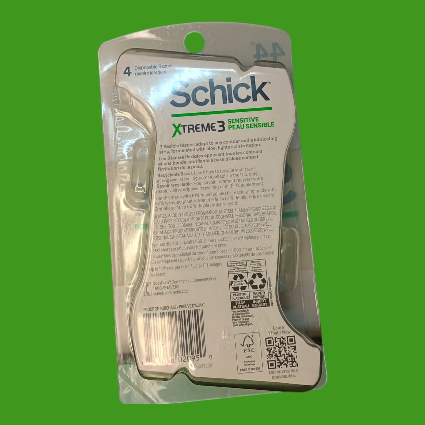 Schick XTREME 3 Sensitive Disposable Razors | 4-Pack