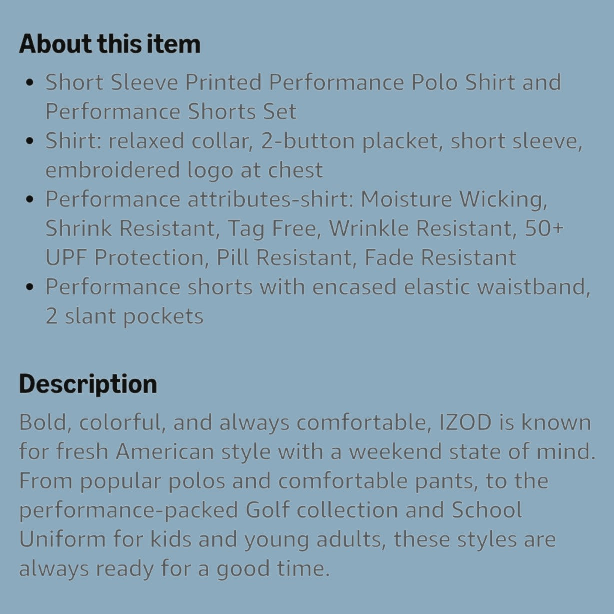 IZOD Boys' (12 months) 2-piece Polo and Short Set - NWT