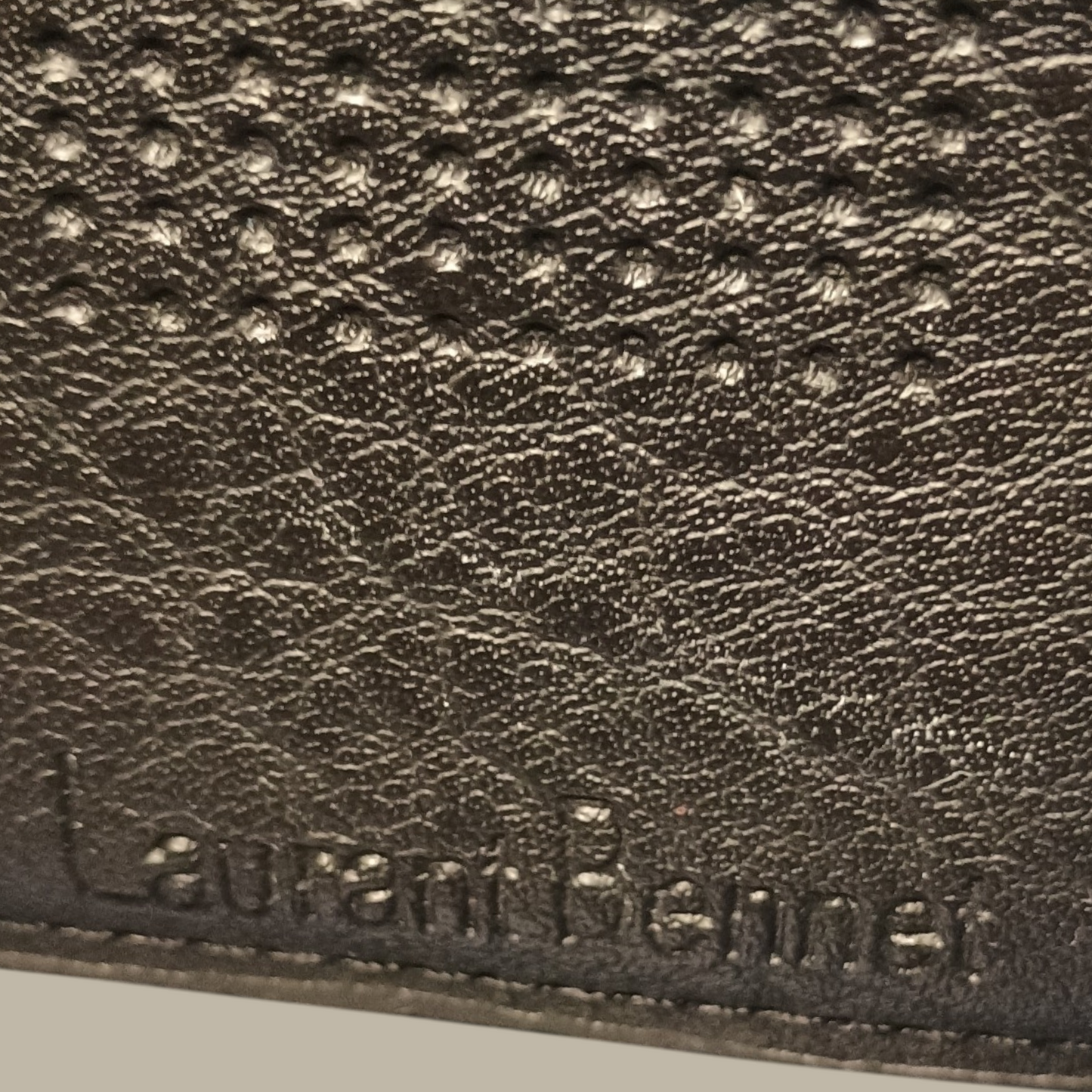 Laurent Bennet Bi-Fold Wallet - Black Leather with Zippered Coin Pocket